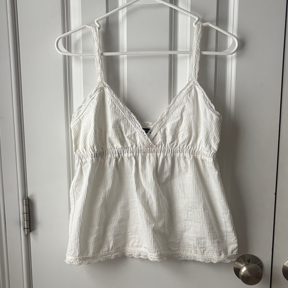 Brandy Melville White Lace Top
